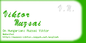 viktor muzsai business card